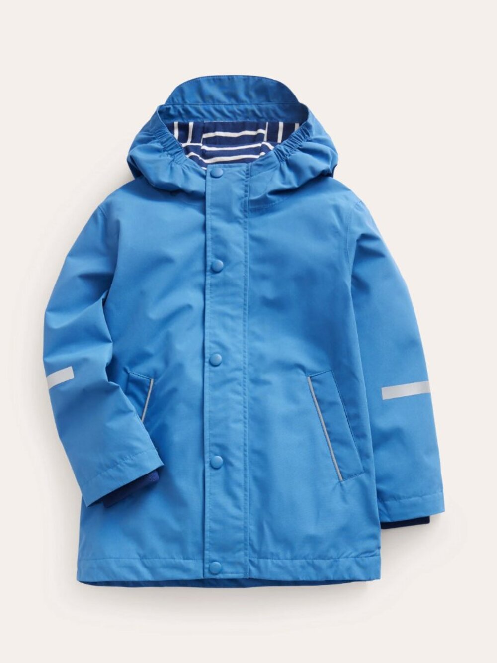 Mini Boden Boy's Waterproof Fisherman's Hooded Rain Jacket Blue Rain Coat 4-5y